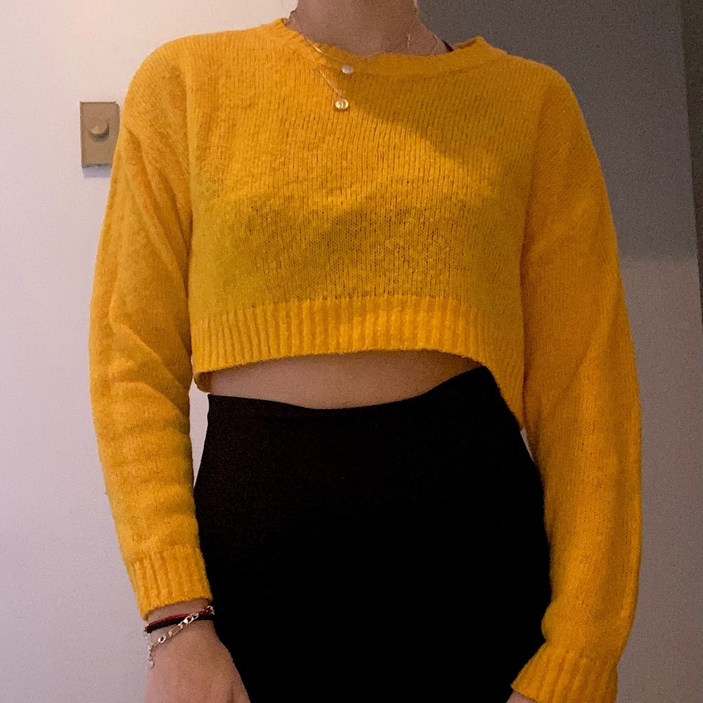 Cropped Yellow Sweater